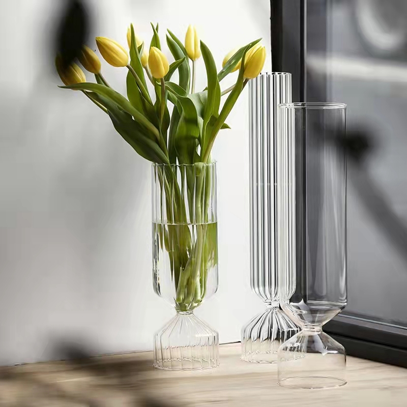 意大利轻奢玻璃花瓶装饰摆件