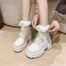 增高马丁靴女款加绒靴子2025新款英伦风厚底短靴冬季防水雪地靴子