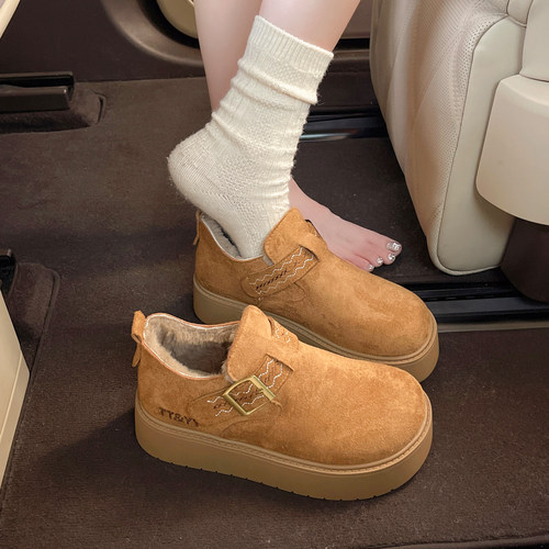 加绒加厚勃肯鞋厚底棉鞋雪地靴