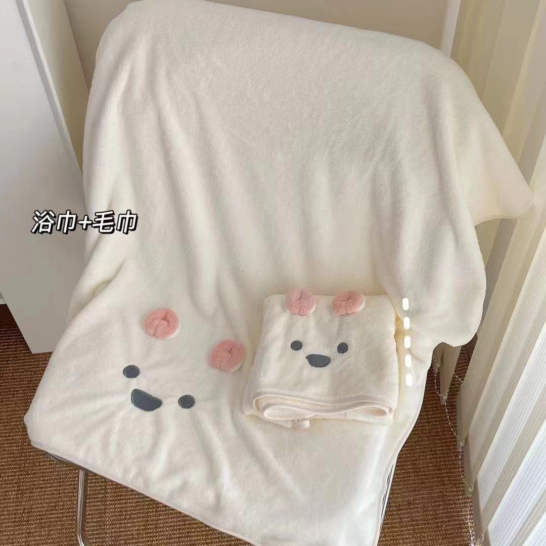 卡通珊瑚绒浴巾考拉毛巾可爱成人吸水沐浴洗澡毛巾家用大毛巾,居家布艺,浴巾,淘宝优惠券,粉丝福利购,淘宝优惠卷