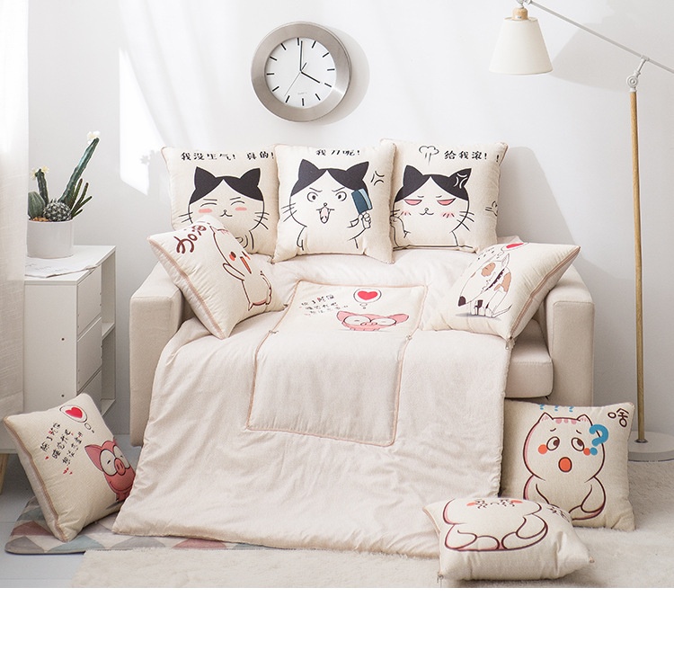 多功能二合一抱枕被两用抱枕印logo车内靠枕靠垫空调被子礼品