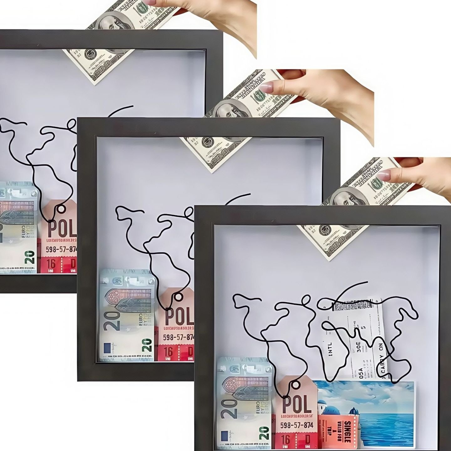 爆款中空3cm演唱会门票票根储存相框旅游景点飞机票收纳画框