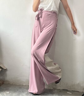 汉墨记改良宋裤纯色拼色日常通勤风长裤休闲阔腿裤汉元素汉服女秋