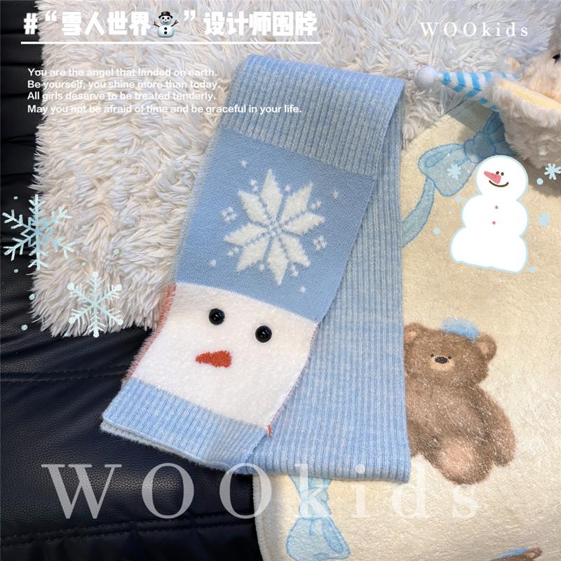 wookids圣诞雪人设计师围巾