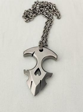 新款个性男女纯钛项链挂饰吊坠TC21/4钛合金防身项链指虎拳刺edc