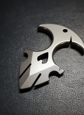 末日口袋防身EDC异形指虎TC4钛合金隐蔽防卫钥匙扣项链挂饰车饰