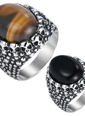 男暗黑街头潮流食指环大号13号欧