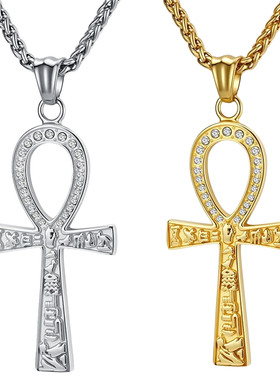 钛钢十字架项链小众文艺个性护身