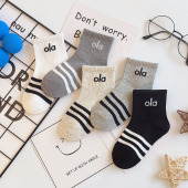 学生运动字母透气吸汗短筒潮袜 韩版 爱嘀嗒儿童袜子春季 精梳棉薄款