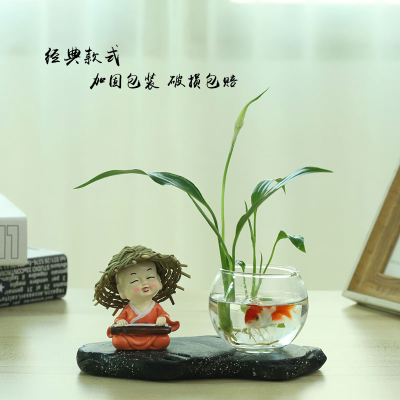 10月13日最新优惠创意玻璃透明绿萝水培花瓶现代简约家用客厅办公室鲜花插花小摆件