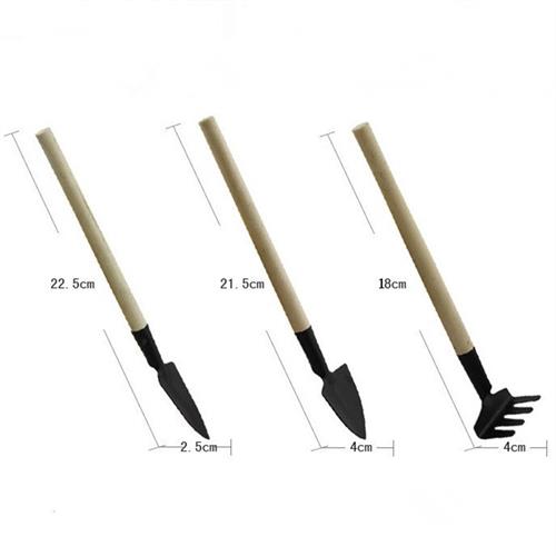 迷你三件套园艺不锈钢小铲子花园阳台种花种菜多肉小工具加厚铁铲
