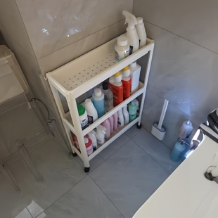 18cm浴室卫生间放洗衣液架子厕所冲凉房阳台夹缝隙收纳置物架落地