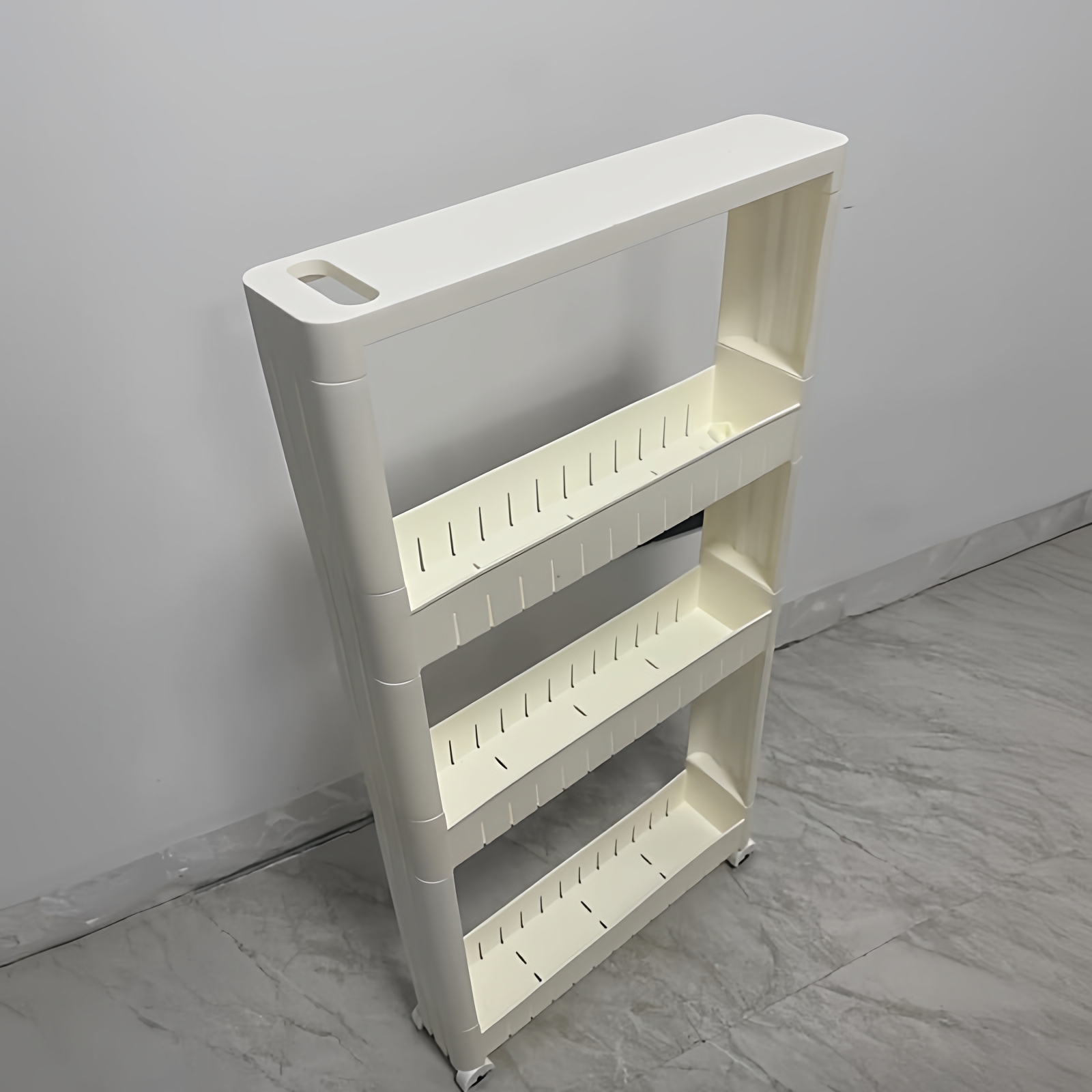 9厘米可移动夹缝置物架塑料带轮超窄缝隙收纳架台面收纳储物架子