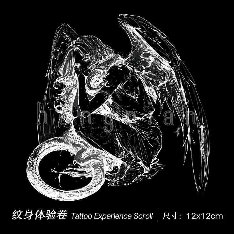 使米迦勒草本果汁纹身贴男持久防水半永久仿真女高级感个性刺青潮