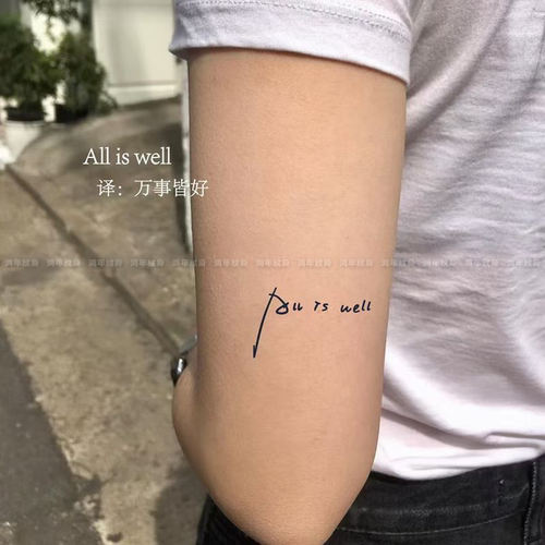 万事皆好草本果汁纹身贴ins风