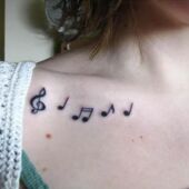 创意新款 个性 贴纸 草本纹身贴防水持久不反光高颜值爆款 乐章音符