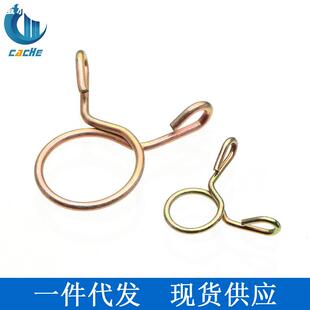 250pcs盒装镀锌钢丝弹性卡箍 5-14mm组合软管夹油管卡簧一件代发