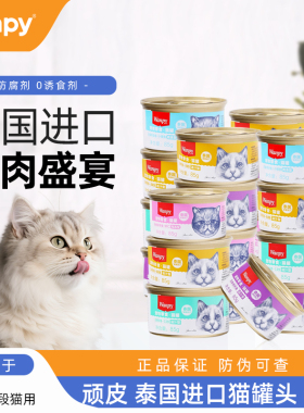 顽皮猫罐头泰国进口猫咪零食营养湿粮成幼猫补水肉冻浓汤24罐整箱