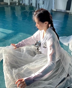 儿童朝鲜服族服装韩版女宫廷装舞蹈练功服艺考民族云迹表演服古典