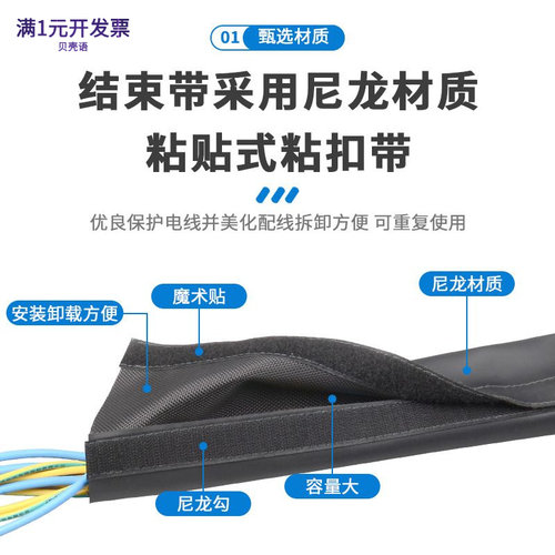 LKCM粘式纺织结束带包线包裹防水