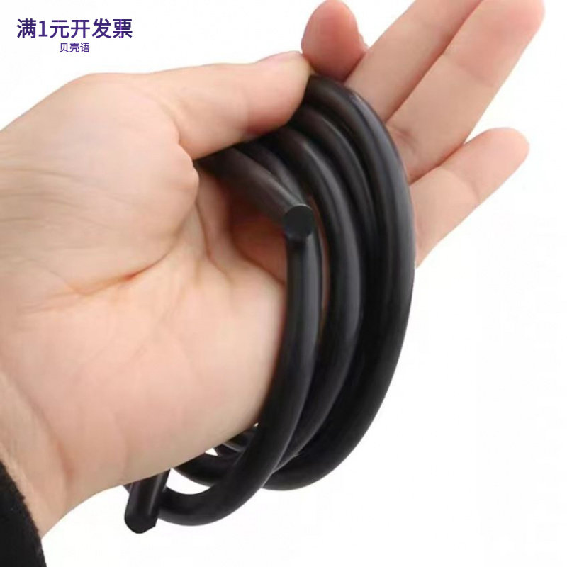 硅胶绳橡胶绳高弹力手感好黑色硅