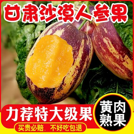 甘肃沙漠人参果特大果9斤包邮民勤黄肉清甜多汁长果新鲜现摘水果