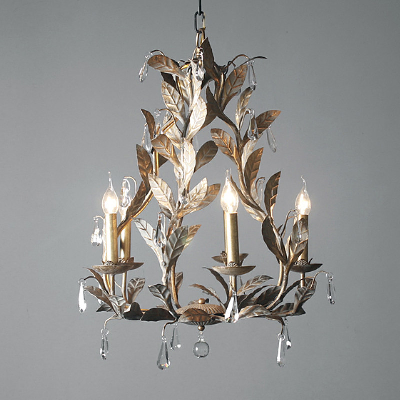 美式乡村复古儿童房卧室餐厅水晶灯创意简约个性做旧铁艺吊灯