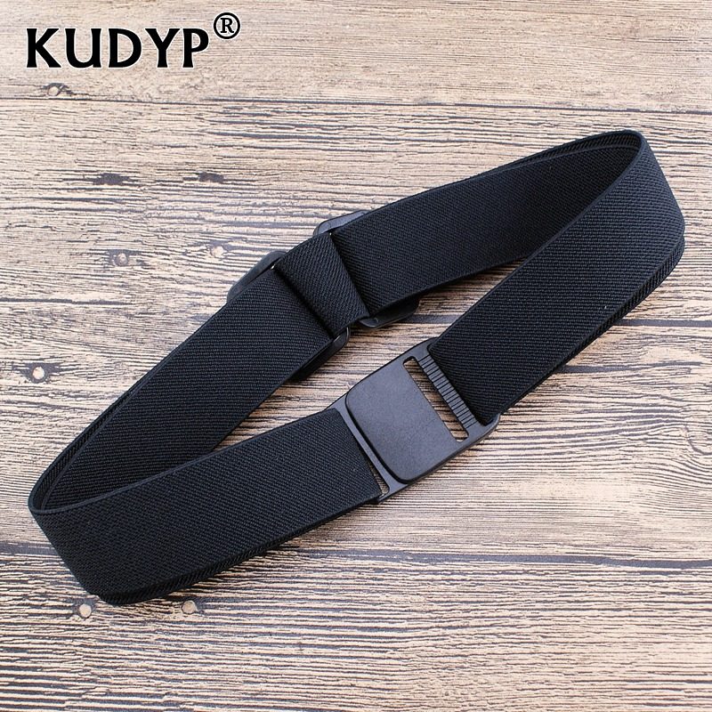 男女通用3.5cm宽弹力松紧帆布腰带加长无金属无磁无铁可调节腰封