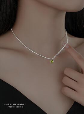 s925纯银满天星波光粼粼项链女