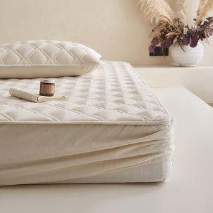 2025新品棉麻A类夹棉床笠透气亲肤天然抑菌单品床笠可机洗织云居