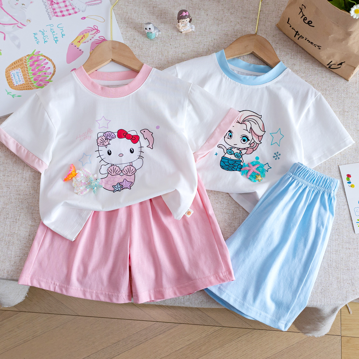 女童夏季套装2025新款