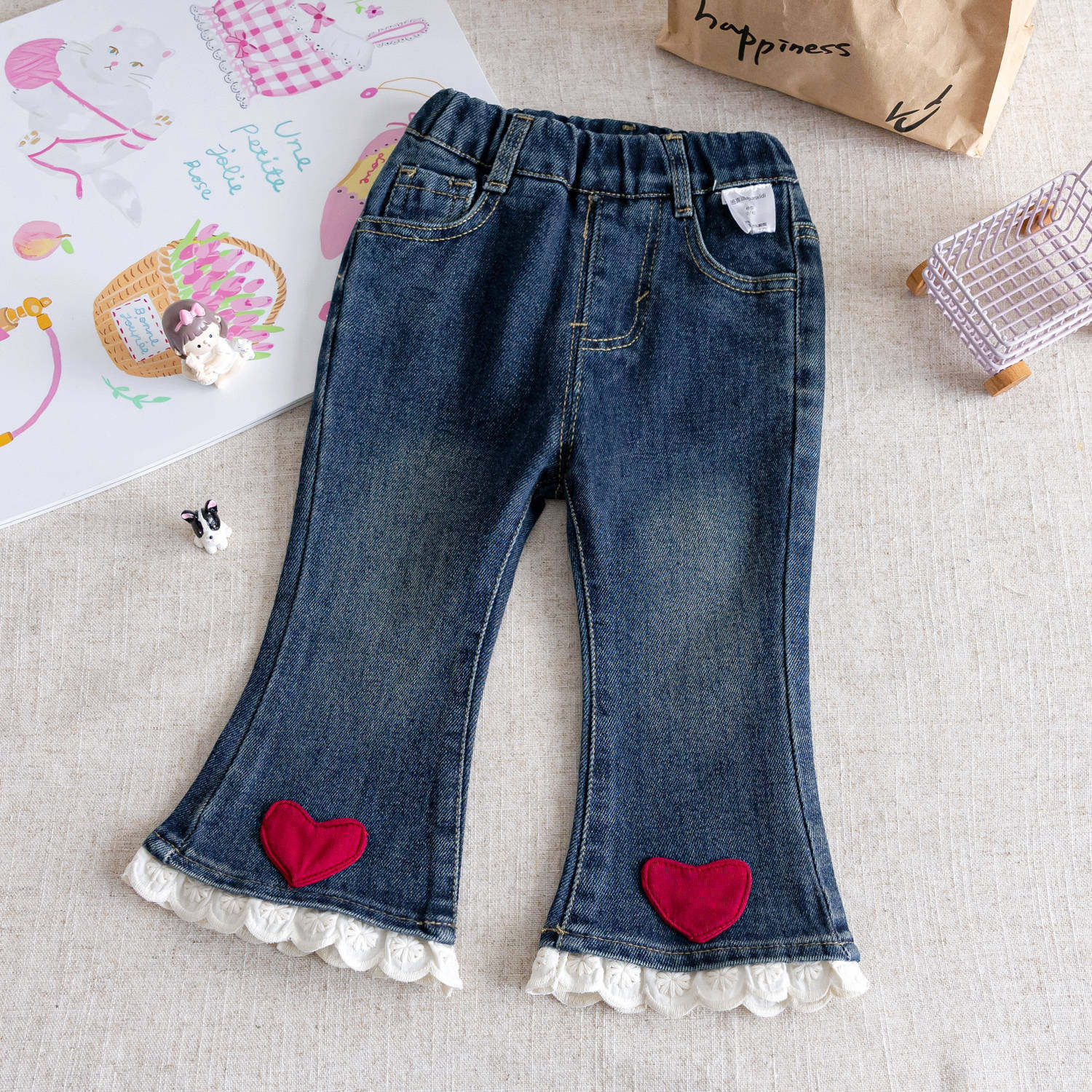 女童裤子秋装2025新款洋气宝宝休闲长裤童装春秋款儿童牛仔喇叭裤,童装/婴儿装/亲子装,儿童牛仔裤,淘宝优惠券,粉丝福利购,淘宝优惠卷