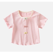 t恤夏装 2025新款 洋气儿童百搭上衣女宝宝打底衫 2025女童短袖 夏季