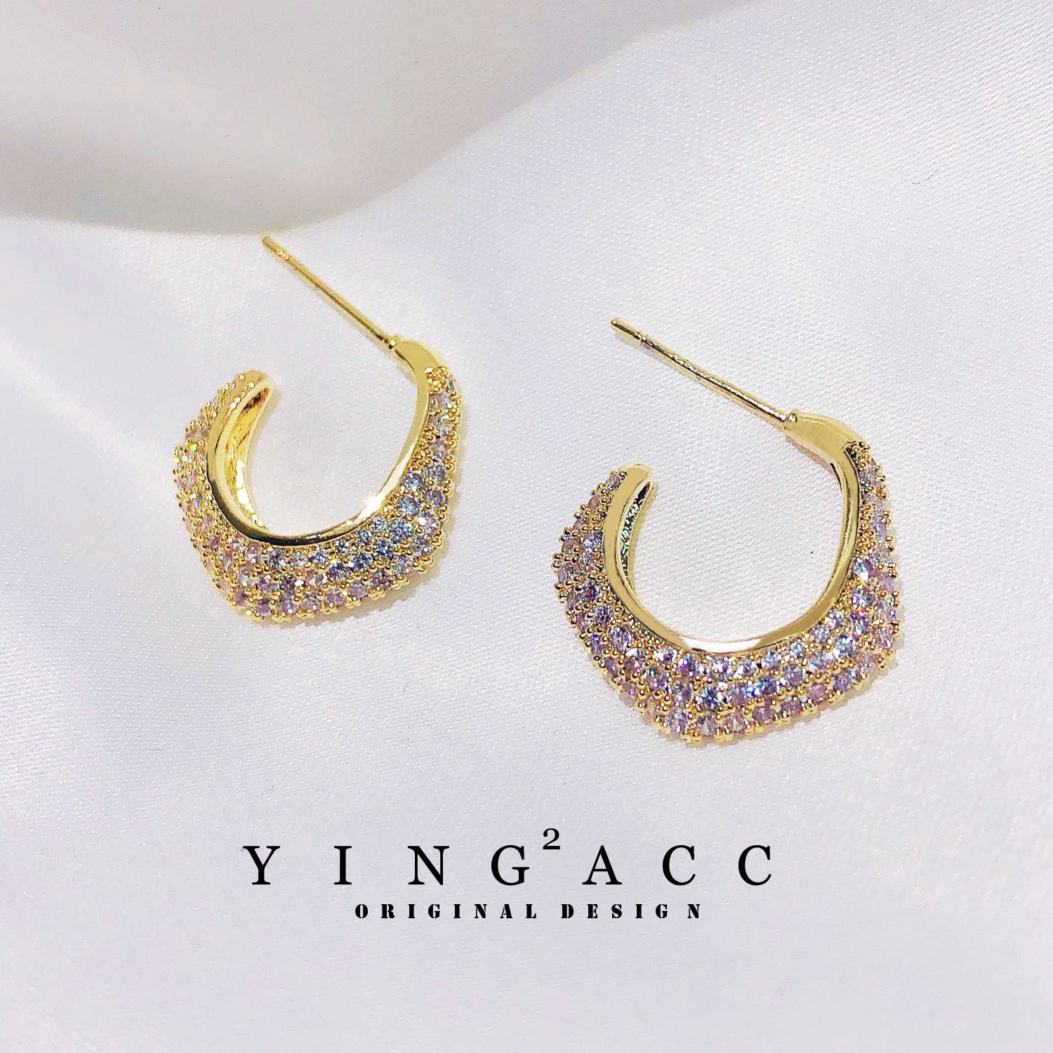 yingacc东大门图形女显脸小耳钉