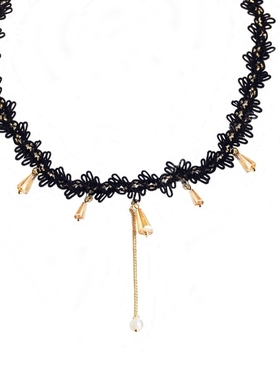 黑色显瘦脖子韩国配饰吊坠项链