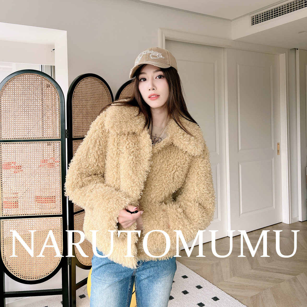 小姐姐全球购ED HARDY 人造环保皮草 毛毛外套 女款24冬Z045