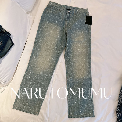 小姐姐全球购ED HARDY 全满钻 泼墨涂鸦 牛仔直筒裤 男款 25秋