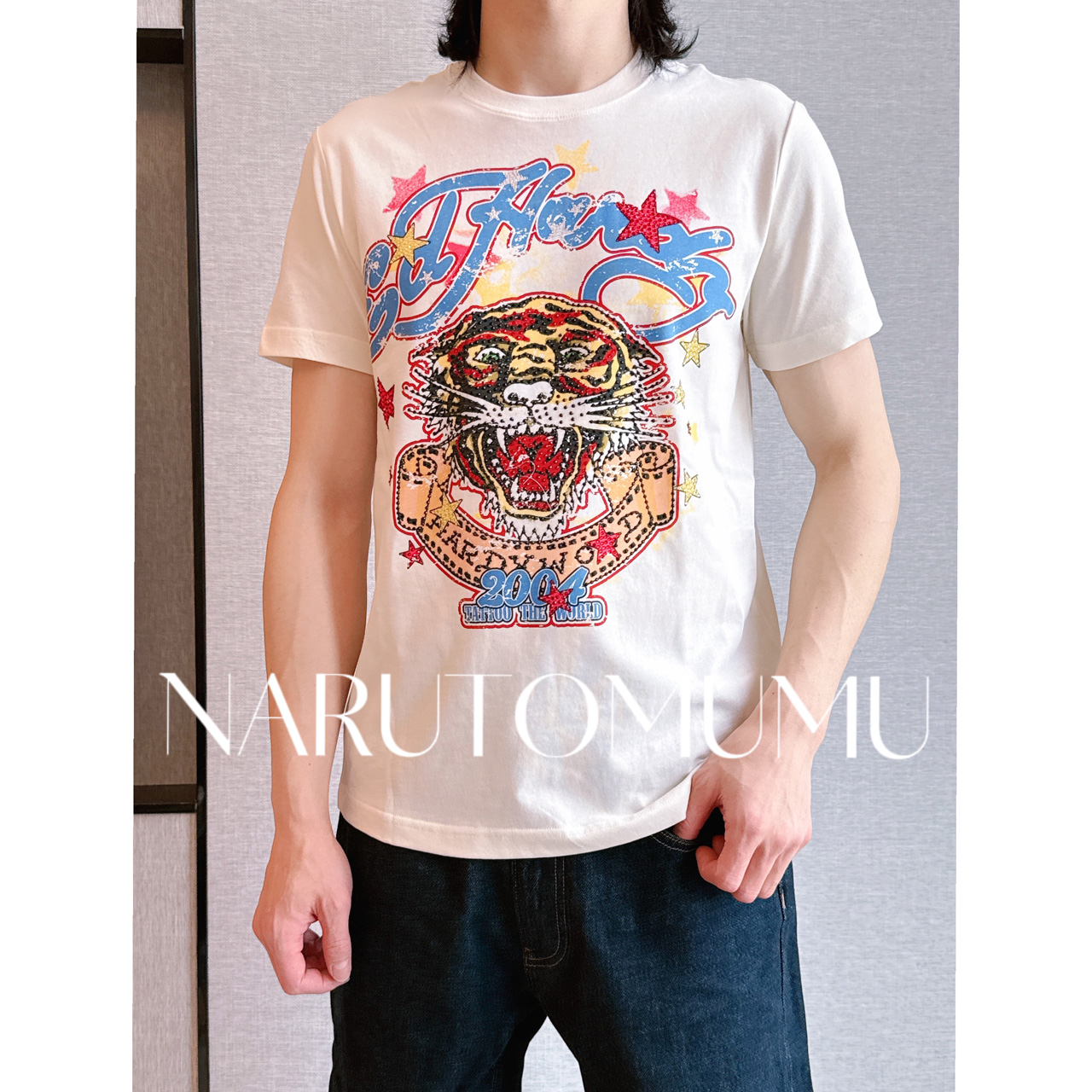 小姐姐全球购ED HARDY 水钻哥特 虎头印花 短袖T恤 男款 26春02