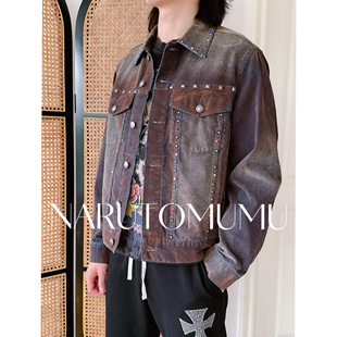 小姐姐全球购ED HARDY 复古铆钉水洗牛仔外套 男款25冬06