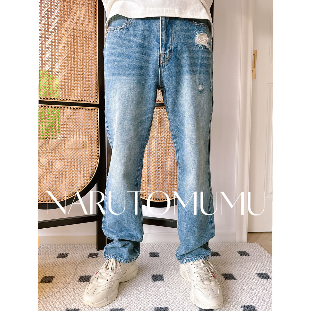 小姐姐全球购ED HARDY 经典 logo 破洞牛仔直筒裤 男款 26春01