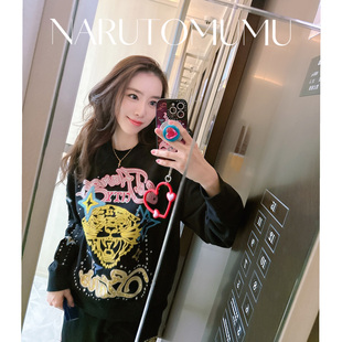 小姐姐全球购ED HARDY 水钻 虎头 印花 套头卫衣 女款26春04