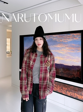 小姐姐全球购ED HARDY 银河星星水钻 logo 格子衬衫 男款25冬05