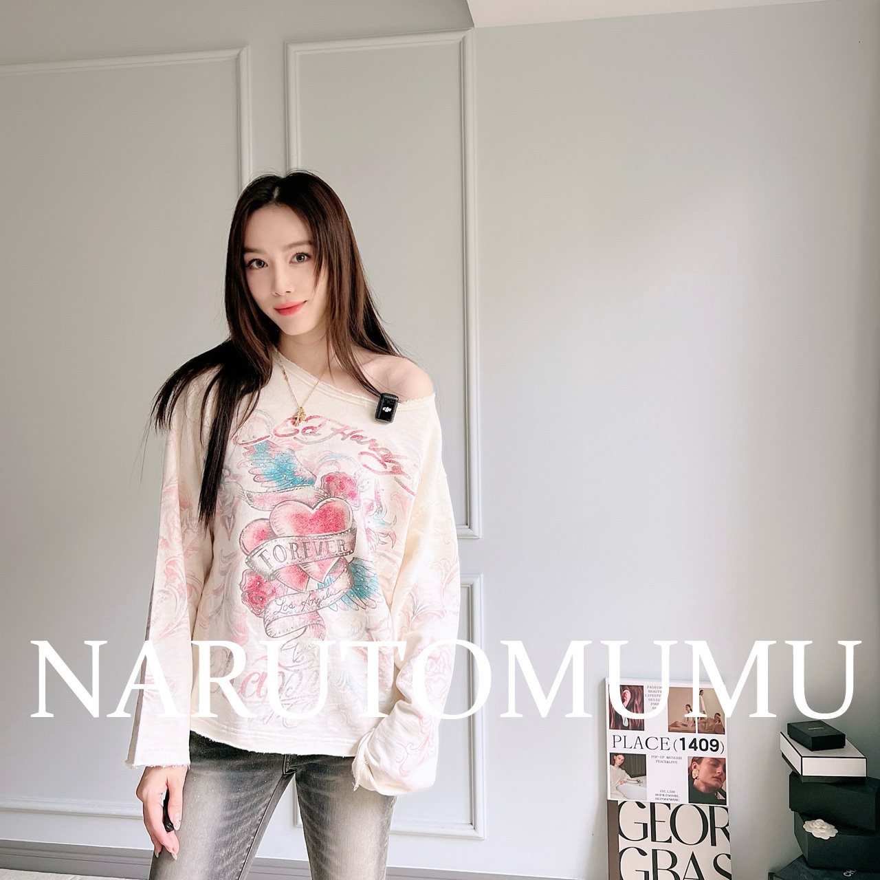 小姐姐全球购ED HARDY 刺青纹身图腾 闪钻 薄卫衣 女款24冬Z045