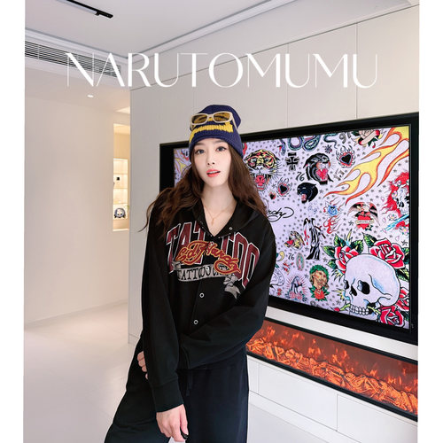 小姐姐全球购ED HARDY 经典logo 印花 连帽 外套 女款 26春03