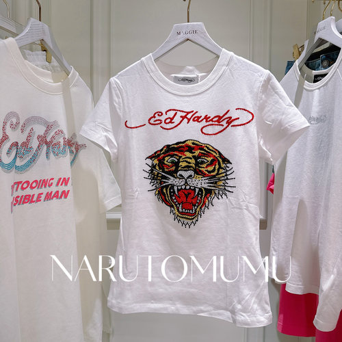 小姐姐全球购ED HARDY classic经典 满钻虎头 短袖T恤 女款 Z06
