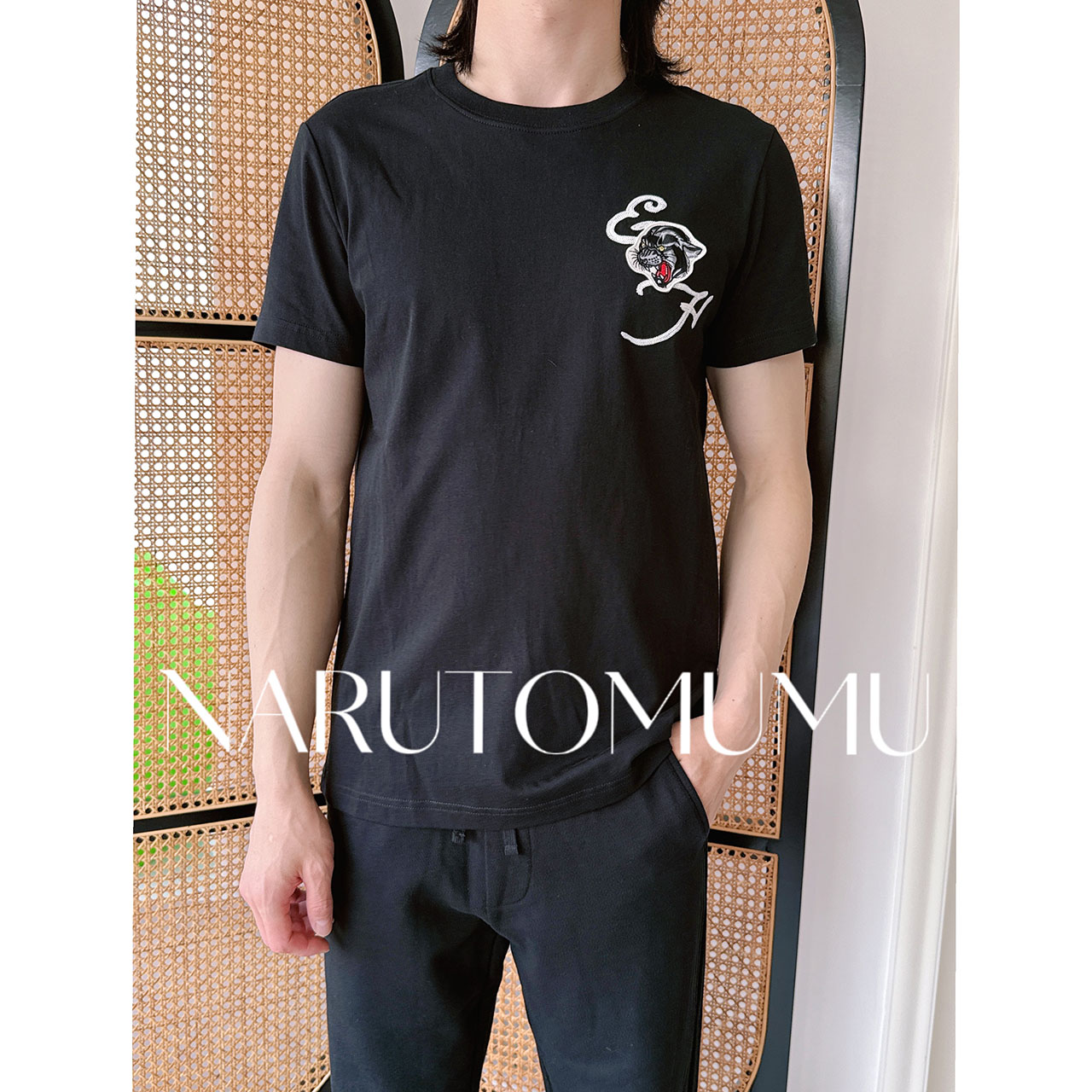 小姐姐全球购ED HARDY 刺绣拼贴黑豹 印花 短袖T恤 男款 26春01