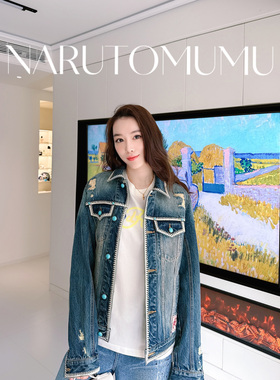 小姐姐全球购ED HARDY 刺绣外缝线 破洞牛仔外套 男款26春05