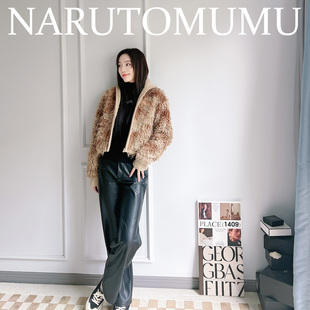 小姐姐全球购ED HARDY 压印皮标 环保皮草 毛外套 女款24冬Z04