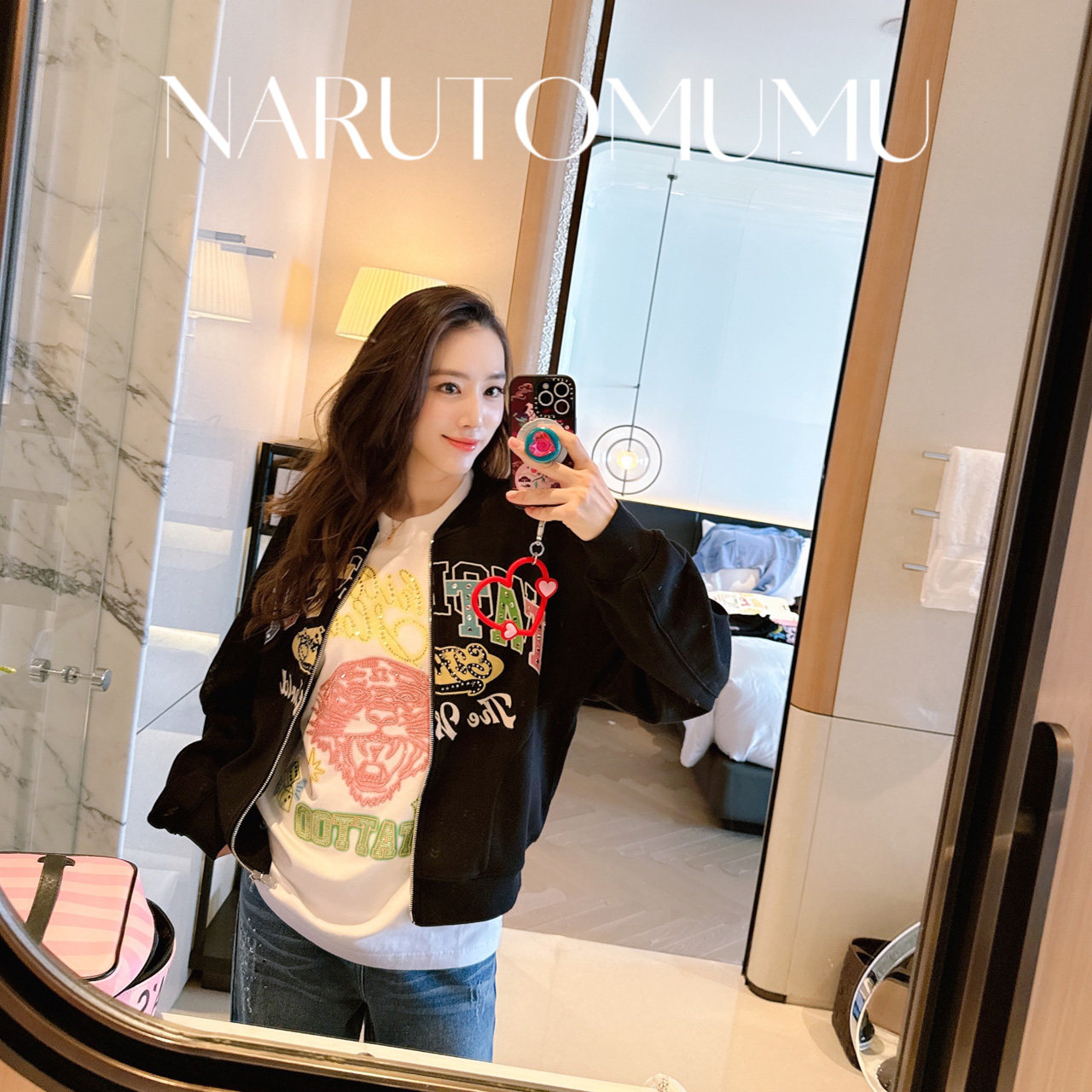 小姐姐全球购ED HARDY水钻女款字母印花拉链卫衣 外套 女款26春04