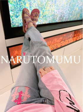 小姐姐全球购ED HARDY十字刺绣拼贴 五金 牛仔裤 女款25春Z045